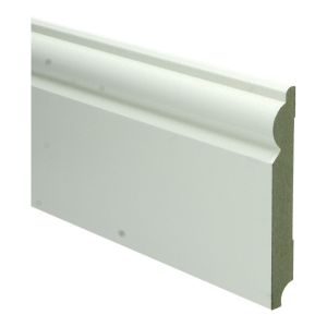 MDF Barok plint 15 x 120 mm wit voorgelakt RAL 9010