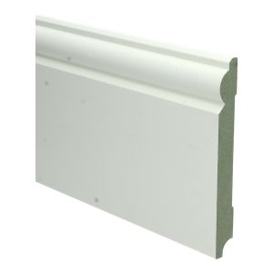 MDF Barok plint 18 x 150 mm wit voorgelakt RAL 9010