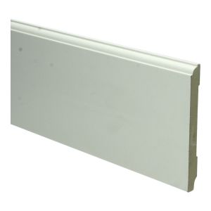 MDF Eigentijdse plint 12 x 120 mm wit voorgelakt RAL 9010