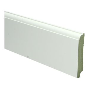 MDF Eigentijdse plint 15 x 90 mm wit voorgelakt RAL 9010