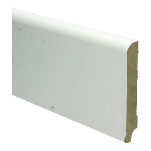 MDF Koloniale plint 18 x 120 mm wit voorgelakt RAL 9010
