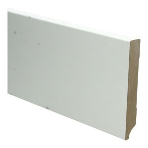 MDF Moderne plint 15 x 120 mm wit voorgelakt RAL 9010