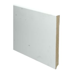 MDF Moderne plint 18 x 220 mm wit voorgelakt RAL 9010