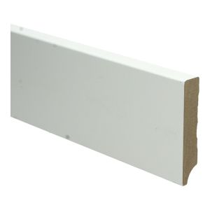 MDF Moderne plint 18 x 90 mm wit voorgelakt RAL 9010