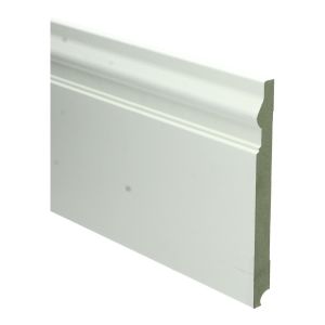 MDF Renaissance plint 18 x 190 mm wit voorgelakt RAL 9010