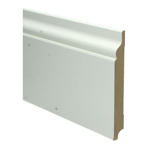 MDF Romantische plint 15 x 120 mm wit voorgelakt RAL 9010