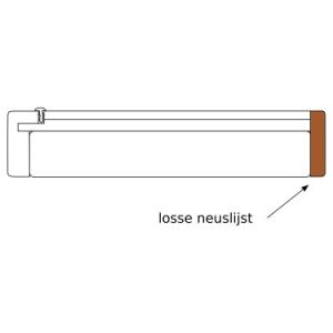 Neuslijst Eiken 100 cm of 140 cm Voor bekleden open trap