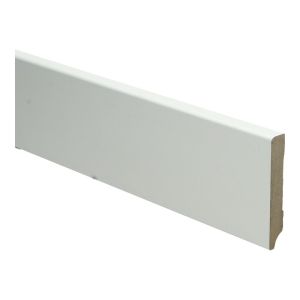 MDF Moderne plint 12 x 70 mm wit voorgelakt RAL 9010